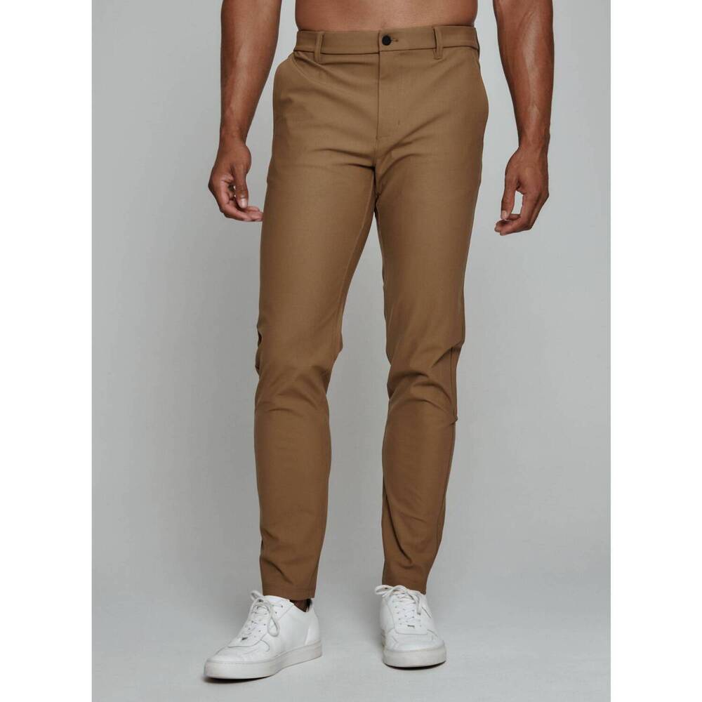 NEW 7DIAMONDS infinity athletic chino pant in tan